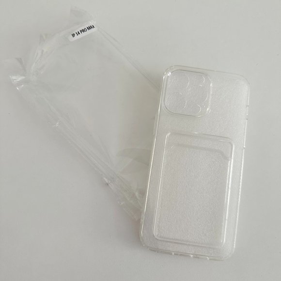 Clear Soft Card Holder Slot Apple iPhone Case - iphone 14 pro max - Picture 2 of 7
